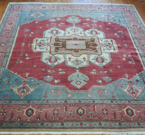 Lovely Heriz Serapi Hand Knotted Wool Romanian Oriental Rug ​11'5" x 13'