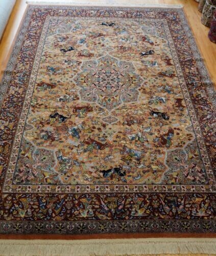 8'8" x 12' KARASTAN# 700- 723 HUNTING PERSIANN WOOL AMERICAN AREA RUG