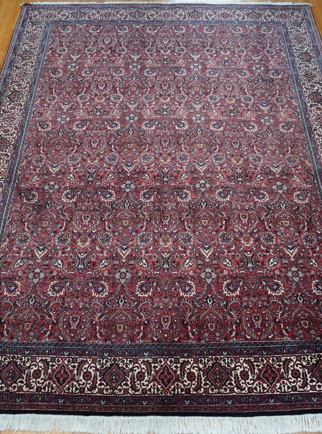 MAGNIFICENT PERSIAN BIJAR SILK & WOOL HAND KNOTTED ORIENTAL RUG  8'5" x 11'6"