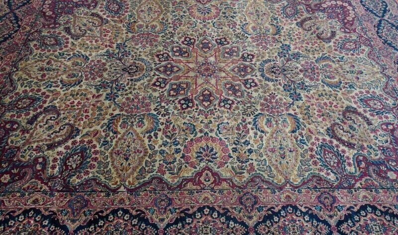 8'7" x 11'7" EXQUISITE ANTIQUE 1880s PERSAIN KERMAN HAND KNOTTED WOOL ORIENTAL RUG