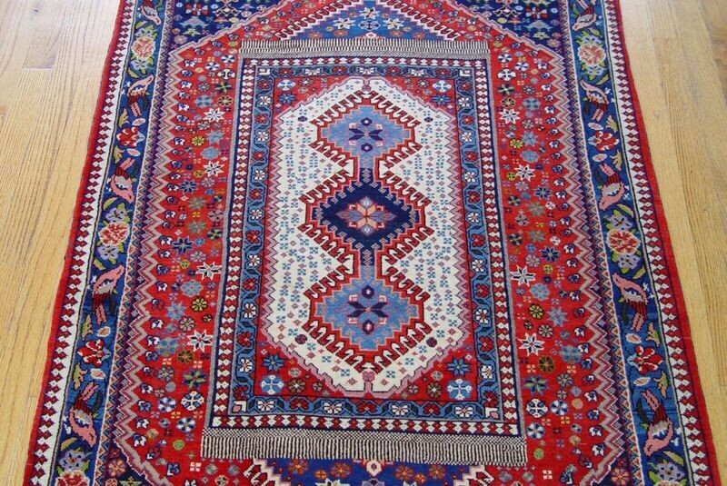 3' x 5' EXQUISITE NEW PERSIAN YALLAMEHH HAND-KNOTTED 100% WOOL BIRDS ORIENTAL RUG SUPERB!