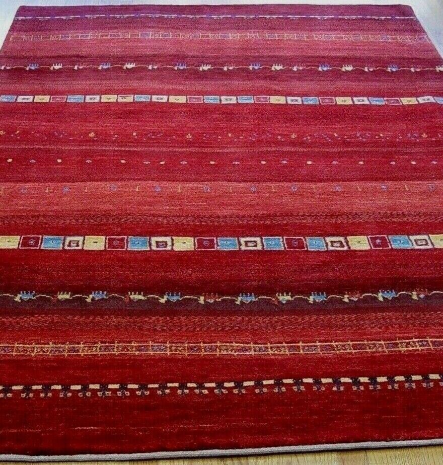 5'5" x 8'2" NEW GABBEH PERSIAN TRIBAL HAND KNOTTED WOOL PREMIUM QUALITY RUG