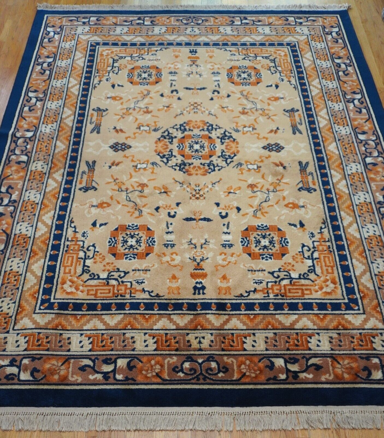 8'8 x 12' Authentic Karastan # 700-727 Cathay Medallion Wool Area Rug