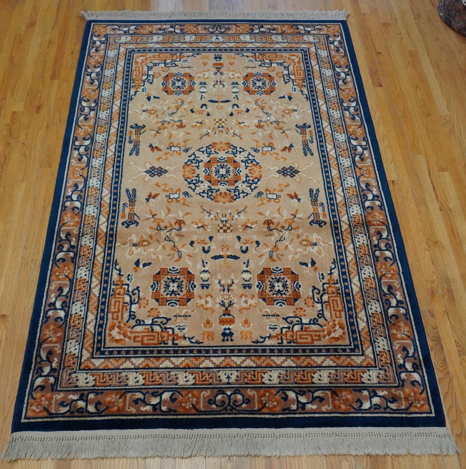 5'9" x 9' Authentic Karastan 700-727 Cathay Medallion Wool Area Rug