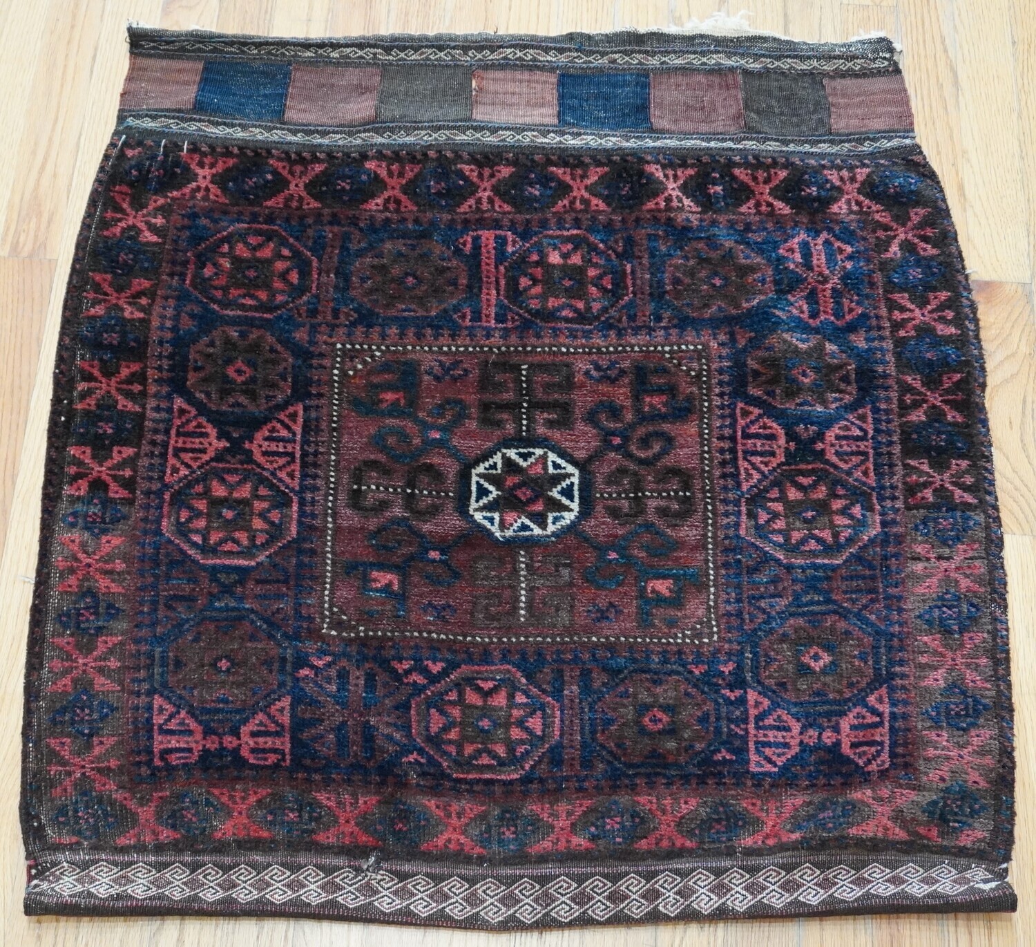 2'9" x 2'9" Antique Persian Baluch Large Saddle Bag Tribal Hand Knotted 100% Wool Rug