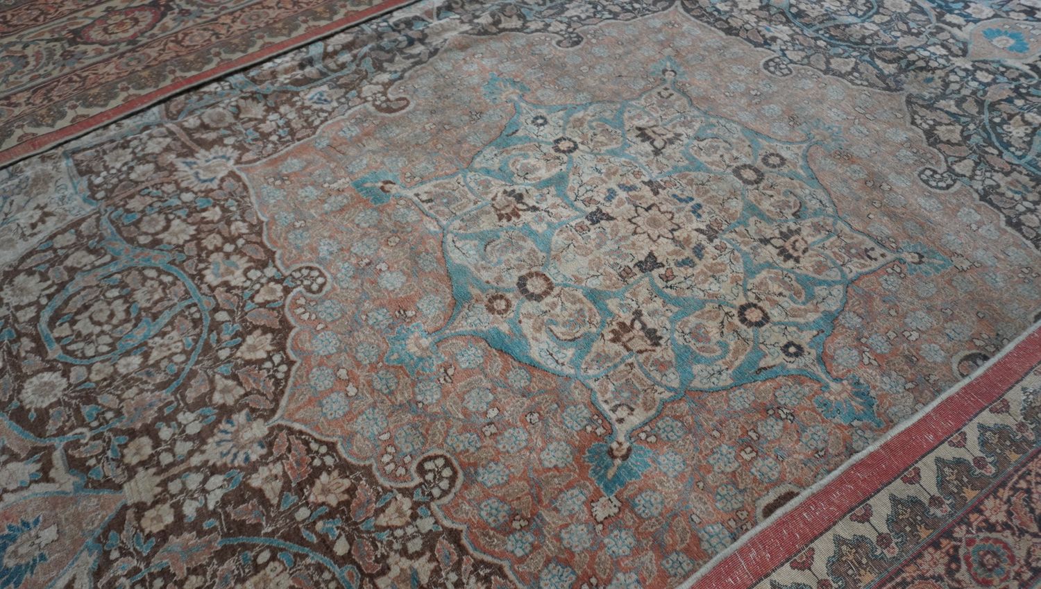 Masterpiece Antique Persian Haj Jalili Tabriz Hand Knotted Wool Palace Size Rug  14'6" x 25' ft.