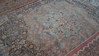 Masterpiece Antique Persian Haj Jalili Tabriz Hand Knotted Wool Palace Size Rug 14'6 Masterpiece Antique Persian Haj Jalili Tabriz Hand Knotted Wool Palace Size Rug 14'6" x 25' ft.