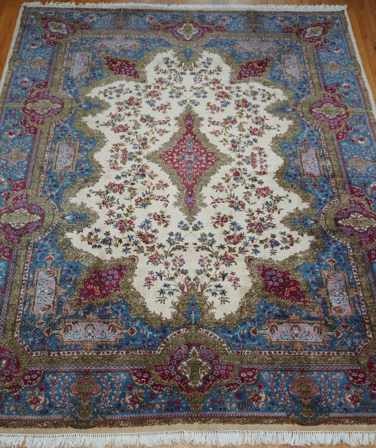 Phenomenal Antique Persian Kerman Lavar Hand Knotted Wool Oriental Rug 9'9" x 13'4"