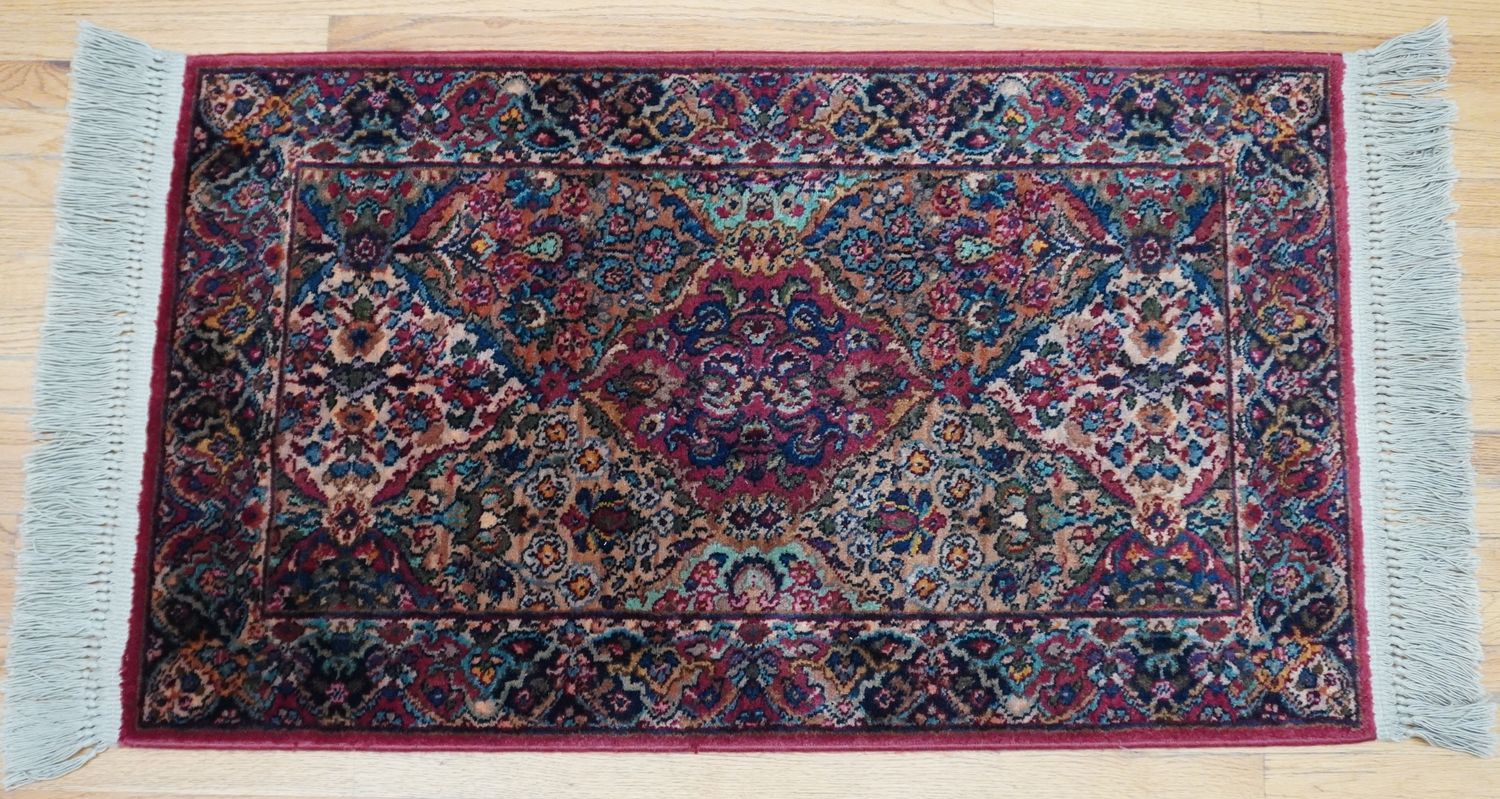 Authentic Karastan 700-717 Multicolor Panel Kirman 2'6" x 4'3 Wool American Rug