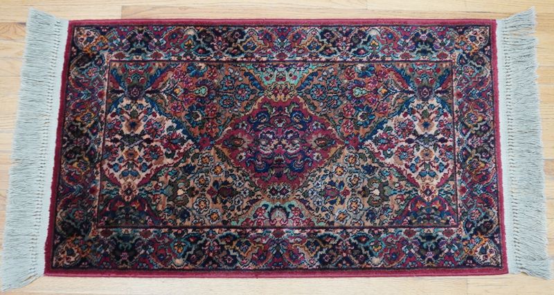 Authentic Karastan 700-717 Multicolor Panel Kirman 2'6" x 4'3 Wool American Rug
