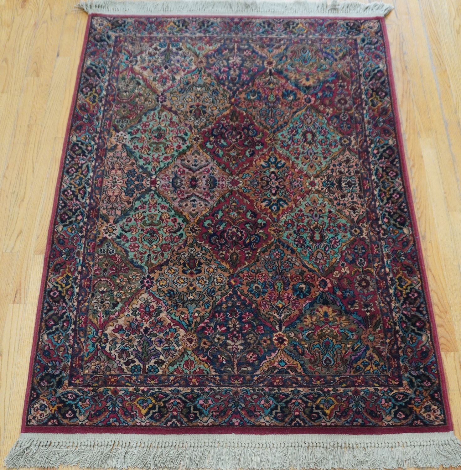 Authentic Karastan 700-717 Multicolor Panel Kirman 4'3" x 6' Wool American Rug