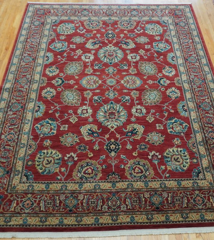 Authentic Karastan 8'8" x 12' Sultana Red Sovereign# 990-14606 Wool Rug Excellent