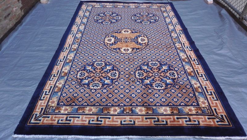 6' x 9' Chinese Peking Vintage Hand Knotted Wool Oriental Rug  Excellent