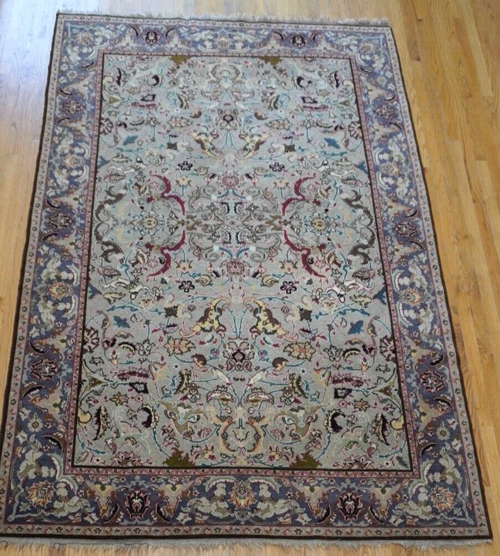 STUNNING TURKISH  6' x 9' HAND KNOTTED WOOL VINTAGE ORIENTAL RUG