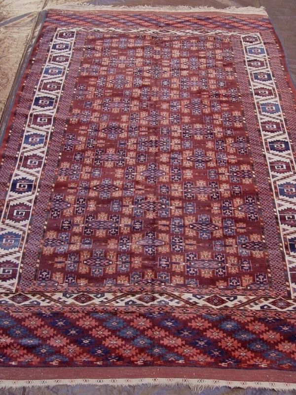 6'3" x 10'8" Antique Turkmen Yomud Tribe with Kepse Gul Design Main Rug