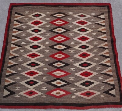 Amazing Antique Native American Indian Navajo Dazzler Weaving Wool Diamond Design Geometric Rug 4'2 Amazing Antique Native American Indian Navajo Dazzler Weaving Wool Diamond Design Geometric Rug 4'2" x 4'7"
