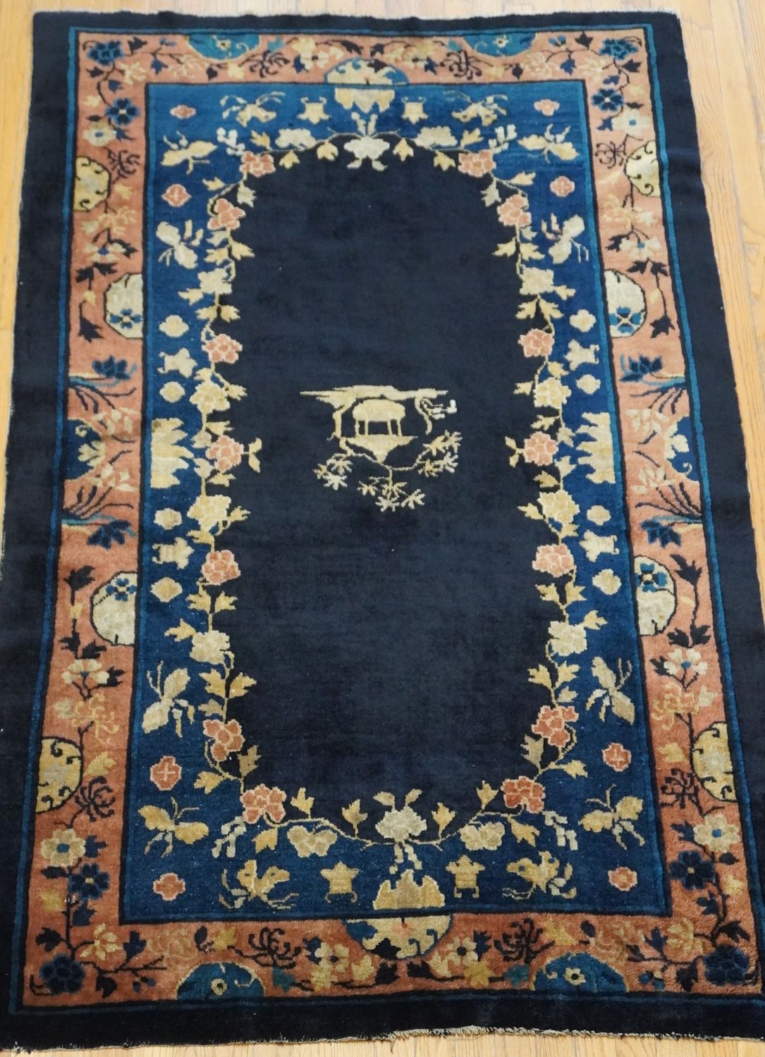 Antique Peking Chinese Hand Knotted Wool Oriental Rug 4' x 6'7 Antique Peking Chinese Hand Knotted Wool Oriental Rug 4' x 6'7"