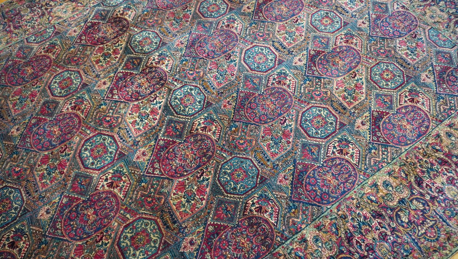 Phenomenal Antique Persian Ravar Kerman Hand Knotted Wool Rare Rug 8'10 Phenomenal Antique Persian Ravar Kerman Hand Knotted Wool Rare Rug 8'10" x 12'