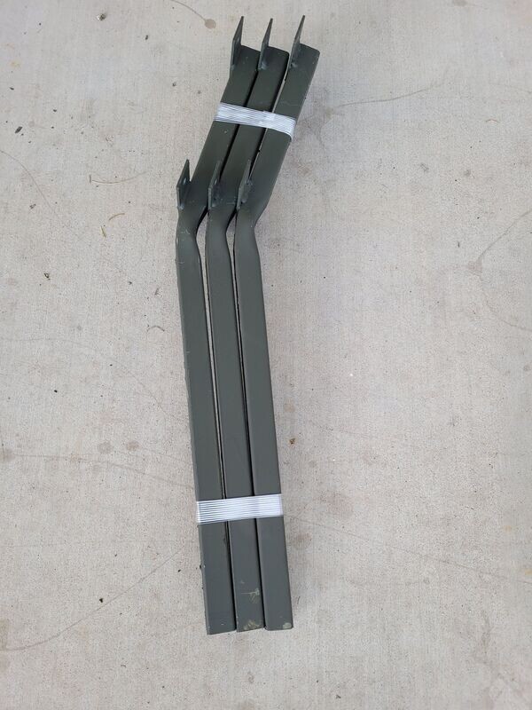STUB LEGS/LEG BRACKETS Set of 3 with Grade 5 Bolts Galvanized Steel painted Olive Drab