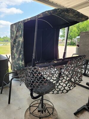 Military Grade Camo Skirting for Rifle Chair with Ties
