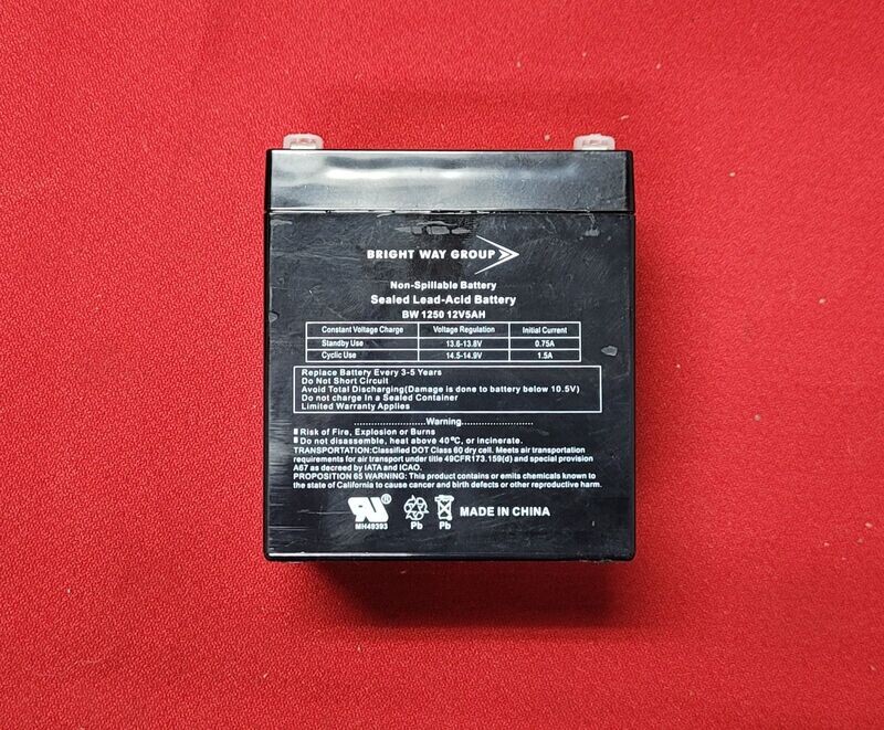 BATTERY 12 Volt Rechargeable Gel Type 5AH UB1250