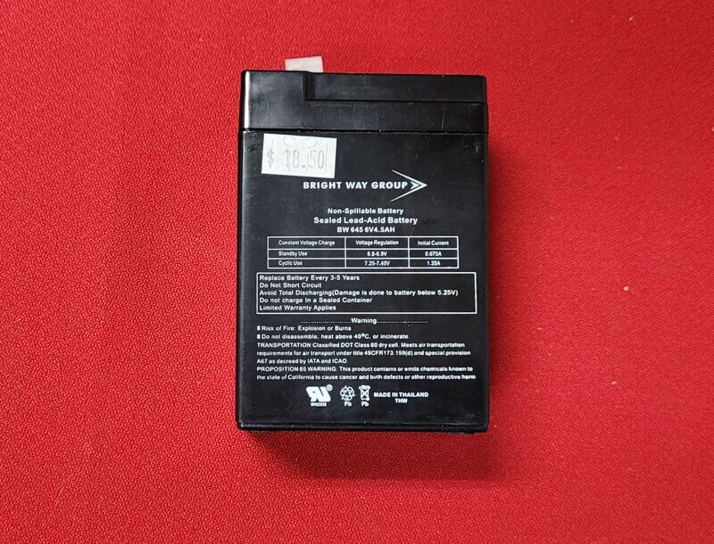 BATTERY 6 Volt 5AH UB5-6S