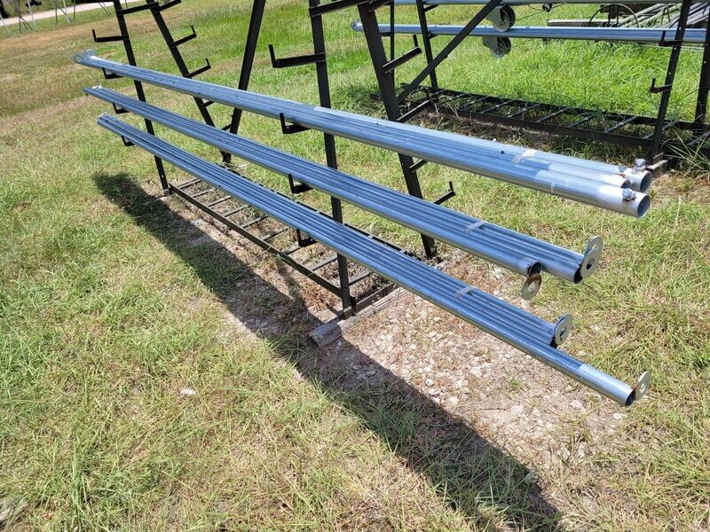 15’ LEGS for Winch Up, Set of 3, With predrilled holes for Winch, Locking Bolt, & Foot Anchor Plate