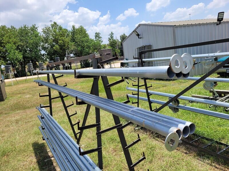 13’ LEGS for Winch Up, Set of 3, With predrilled holes for Winch, Locking Bolt, & Foot Anchor Plate