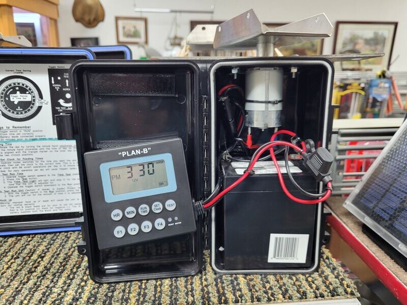 “BLACK BOX” with “Plan B” Digital Clock, 1/8” 12 Volt Motor, and Slinger