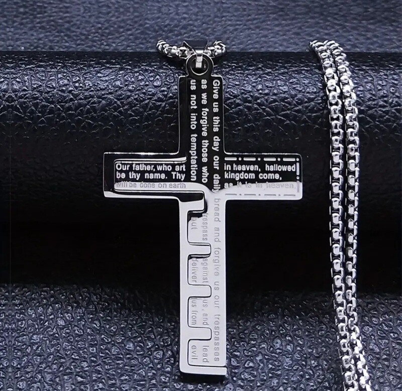 daily bread cross necklace