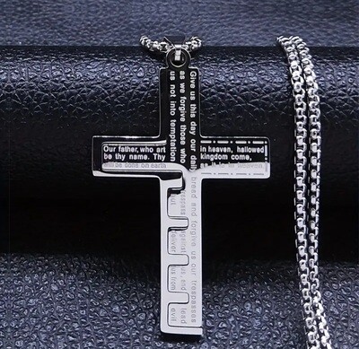 daily bread cross necklace