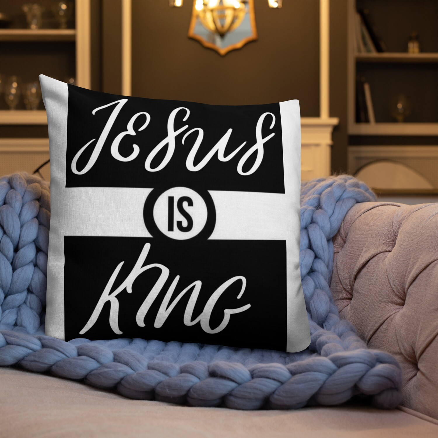 Jesus is king Premium Pillow