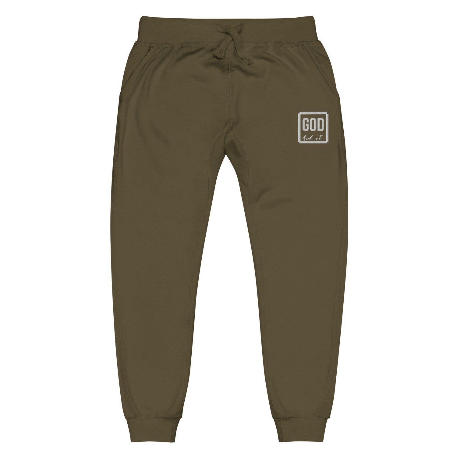 GOD did it embroidered fleece joggers pants