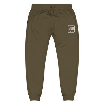 GOD did it embroidered fleece joggers pants