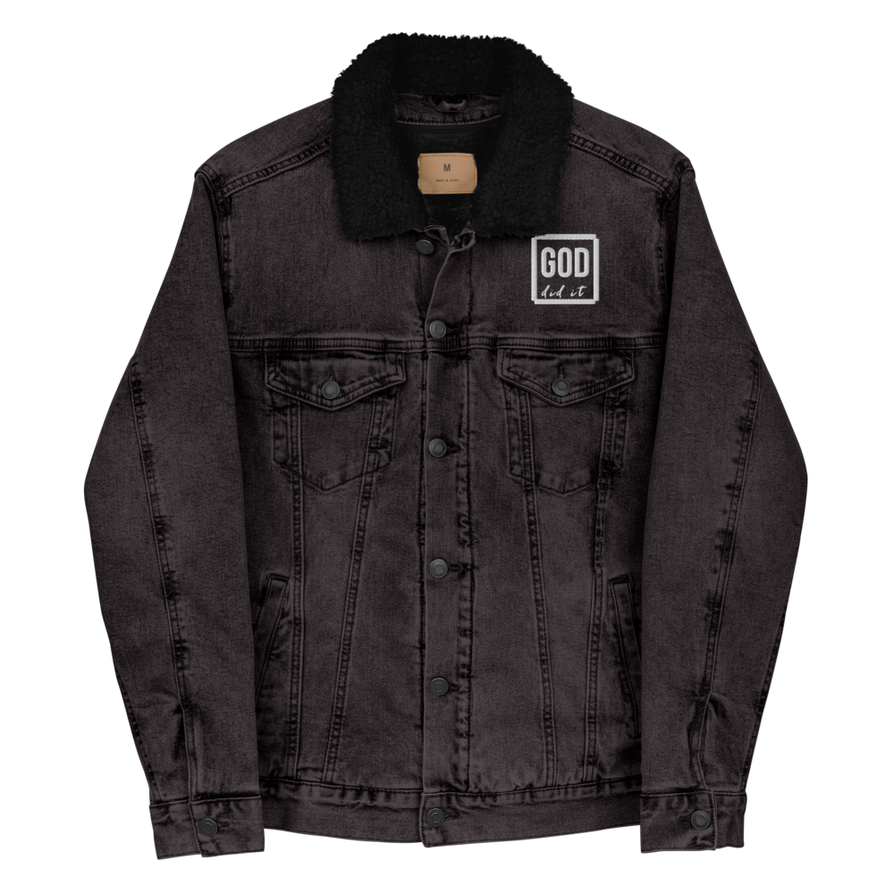 GOD did it embroidered denim jacket