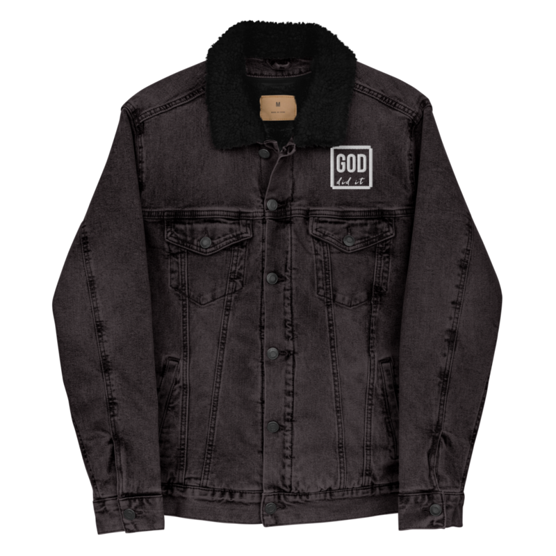 GOD did it embroidered denim jacket
