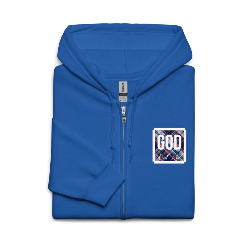 GOD did it  zip up unisex hoodie