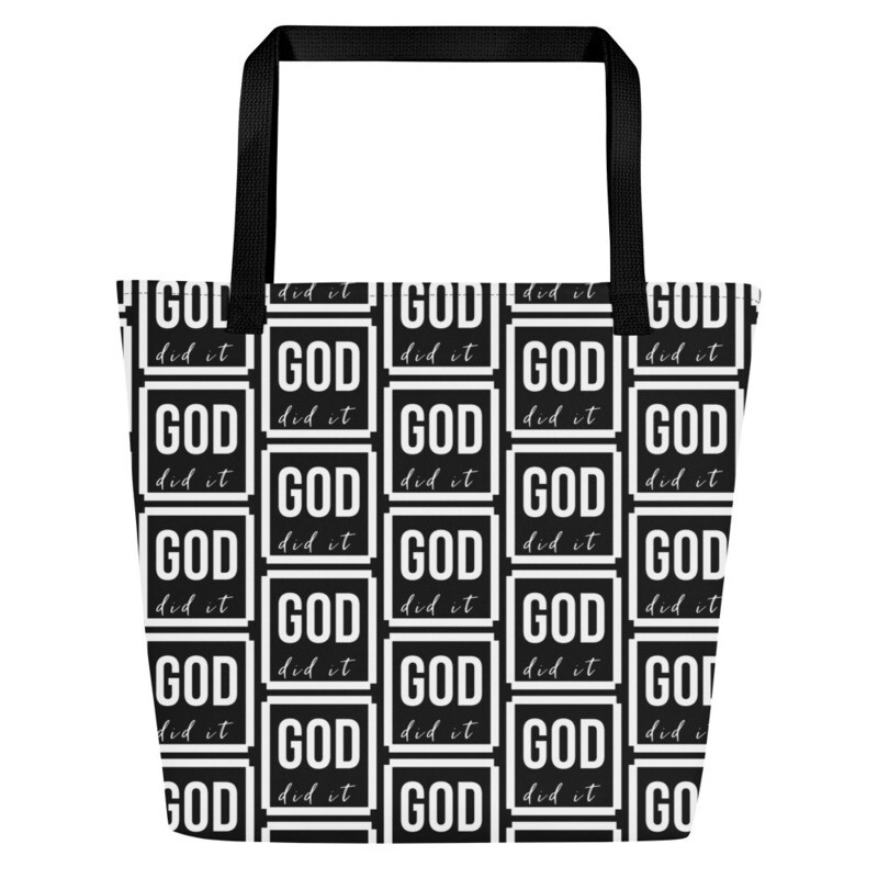 GOD did it Large Tote Bag