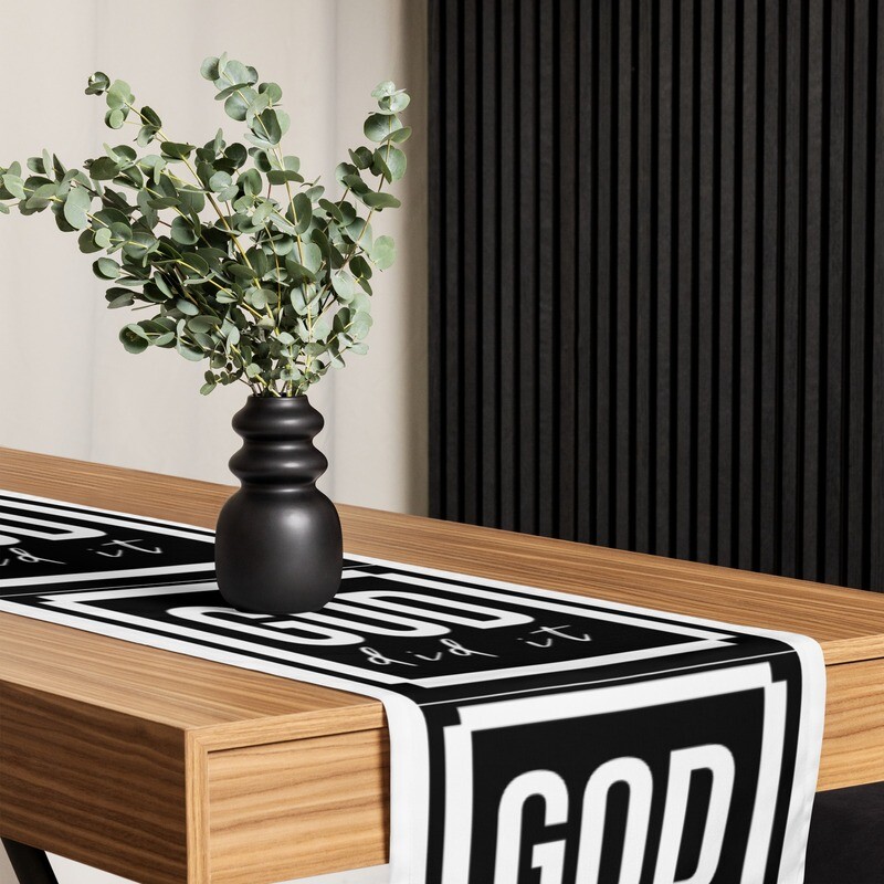 GOD did it Table runner