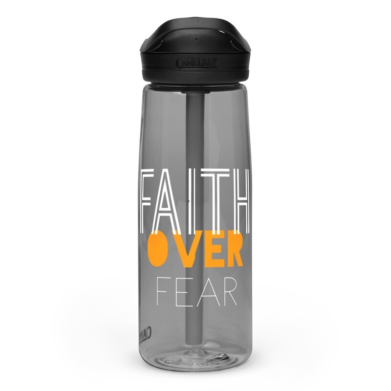 faith over fear Sports water bottle