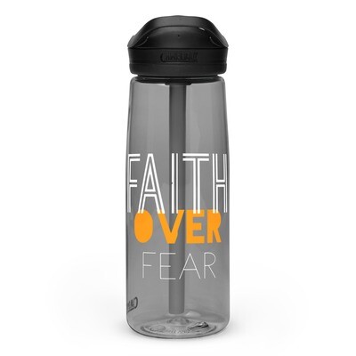faith over fear Sports water bottle