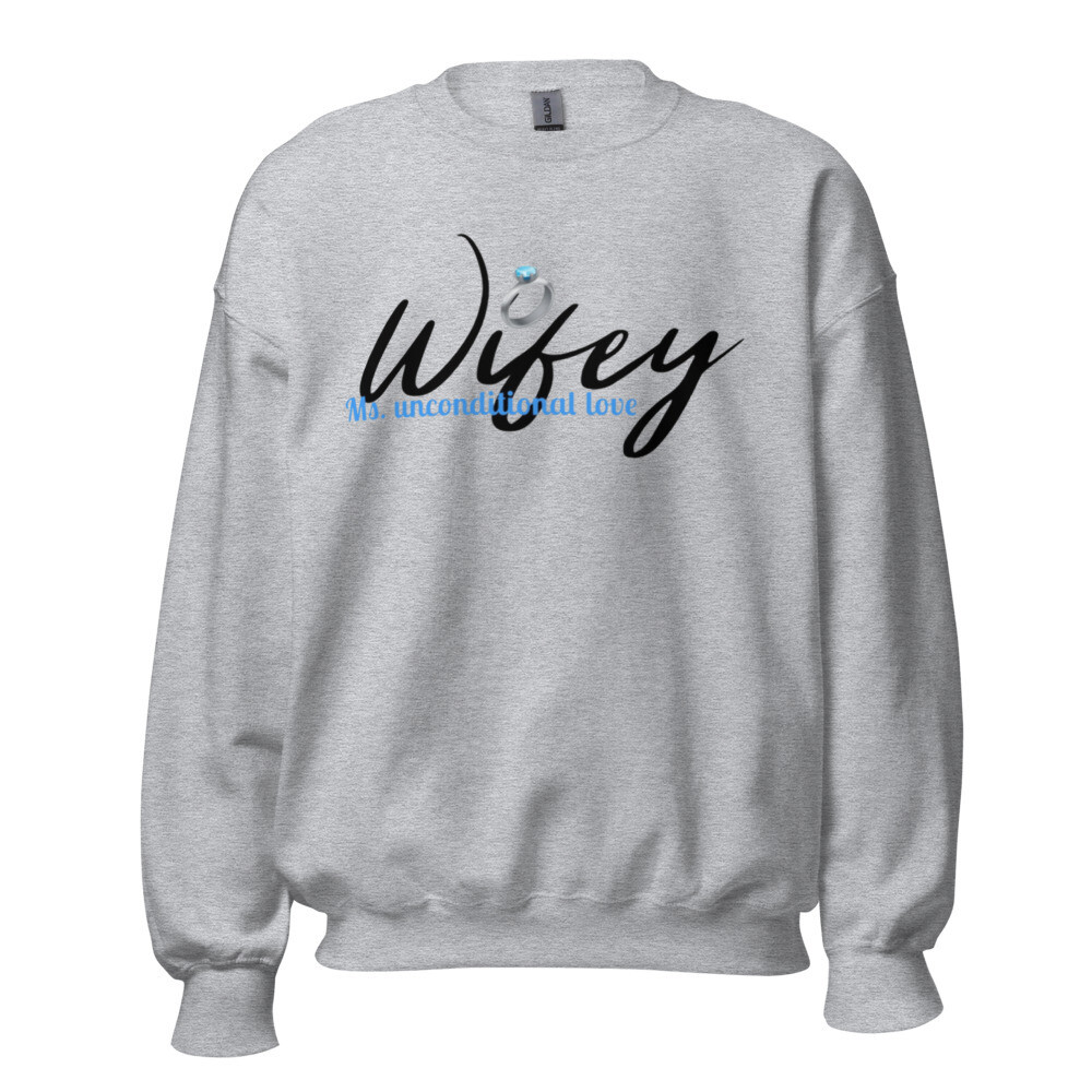 wifey crew neck sweatshirt