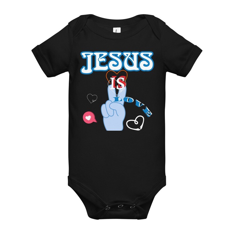 JESUS is love Baby onesie