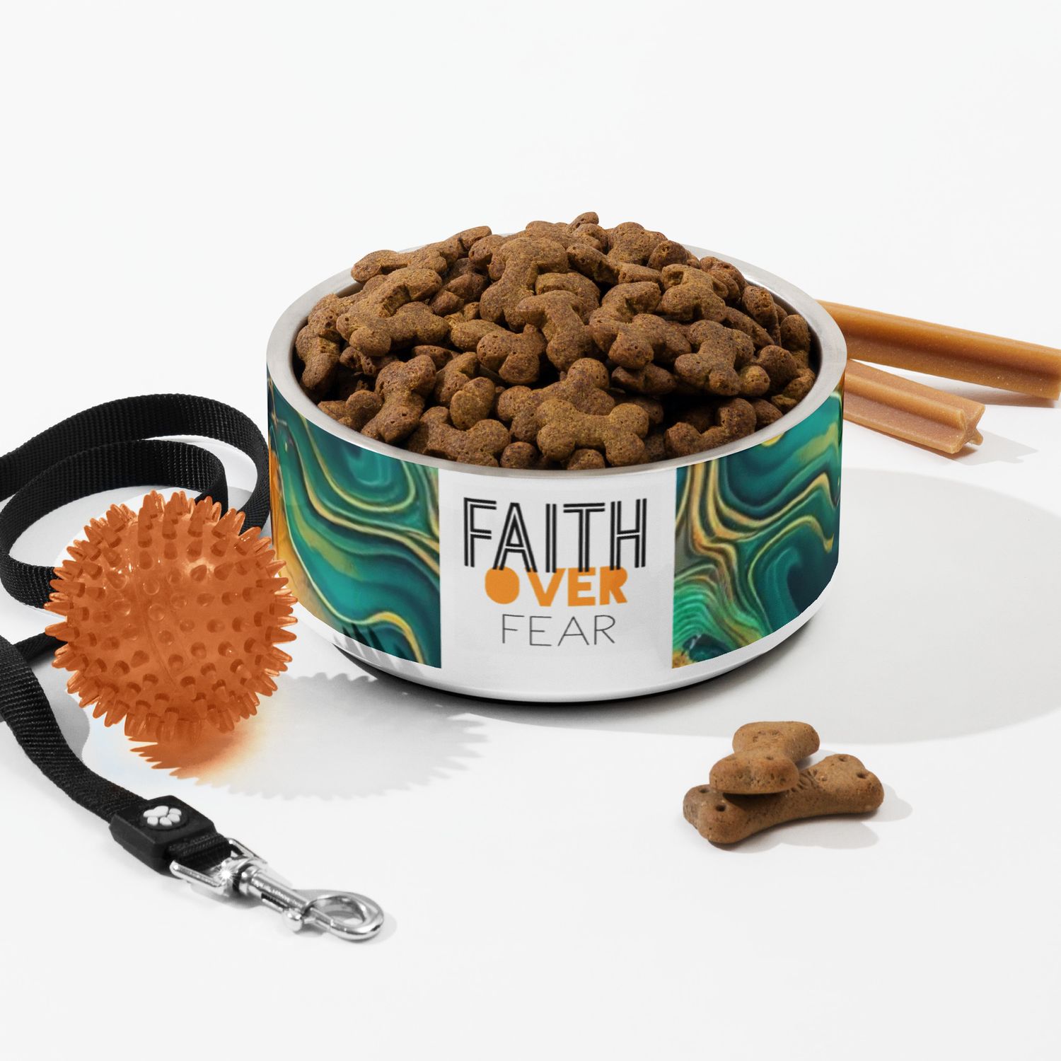 faith over fear pet bowl