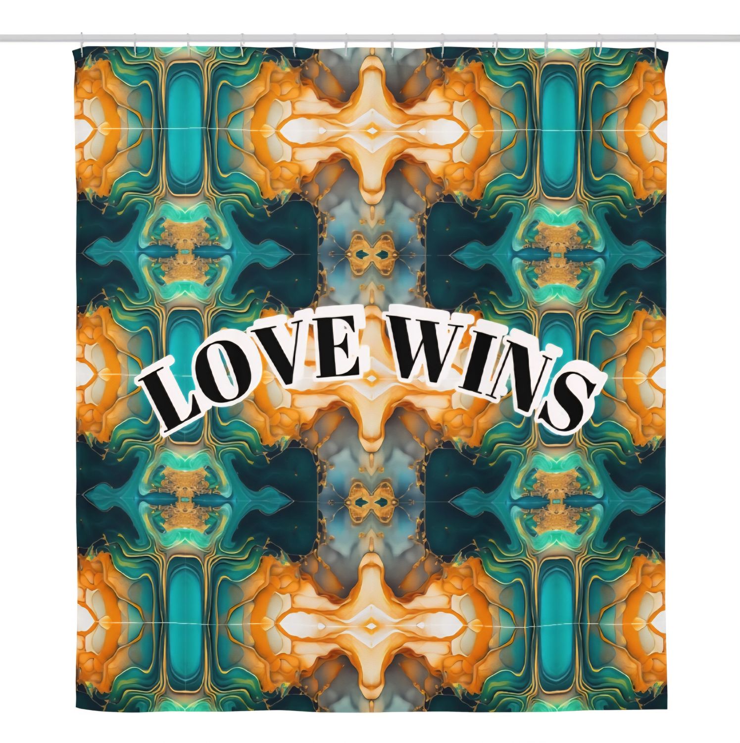LOVE WINS Shower curtain