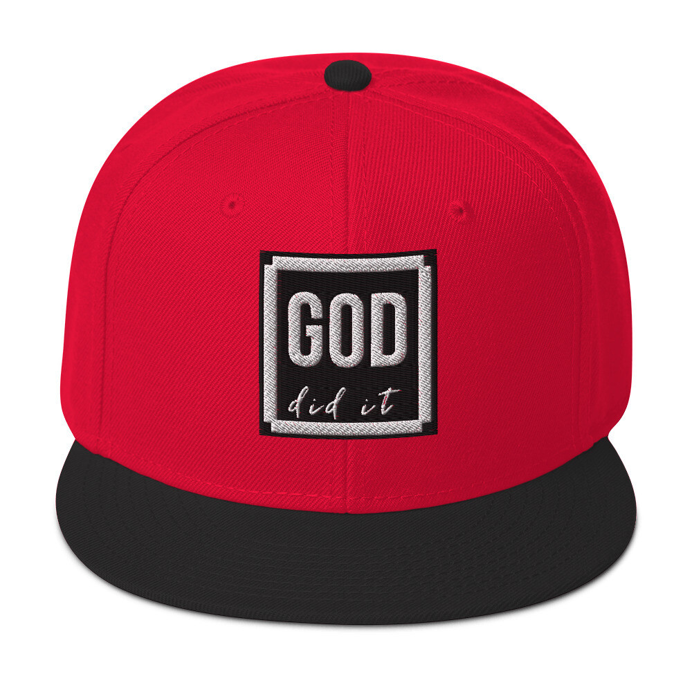 GOD did it embroidered Snapback Hat