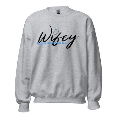 wifey crew neck sweatshirt