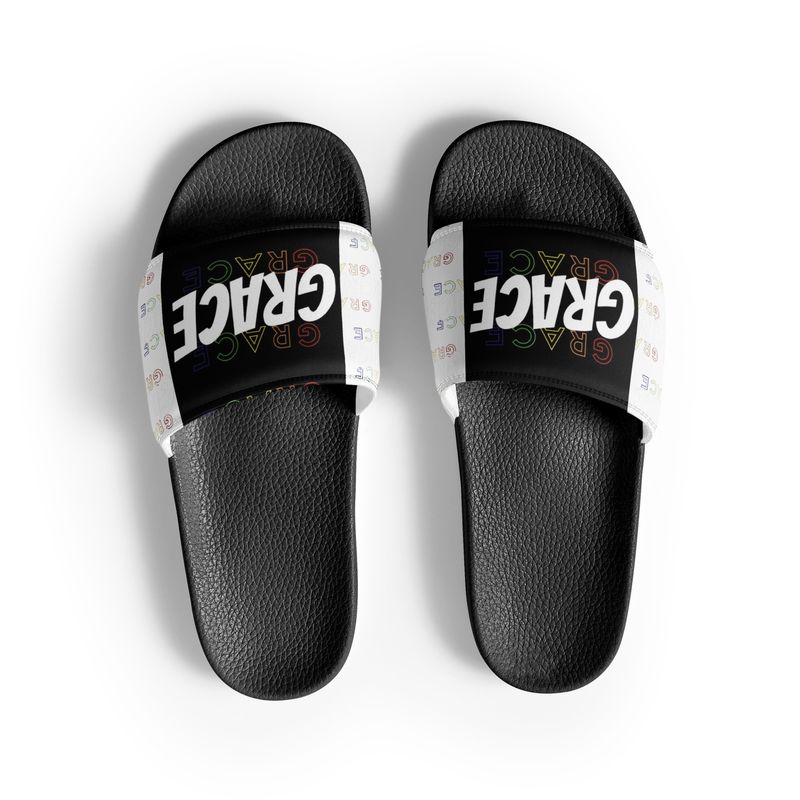 Grace artsy design Men’s slides