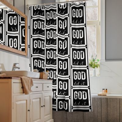 GOD DID IT Shower curtain