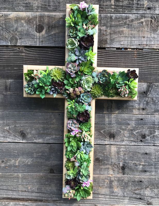 Cavalry cross plant arrangement  artifical 🪴